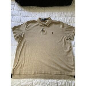 US Polo Assn Luxury Feel Light Brown Business Casual 2XL Pony‎ Polo Shirt